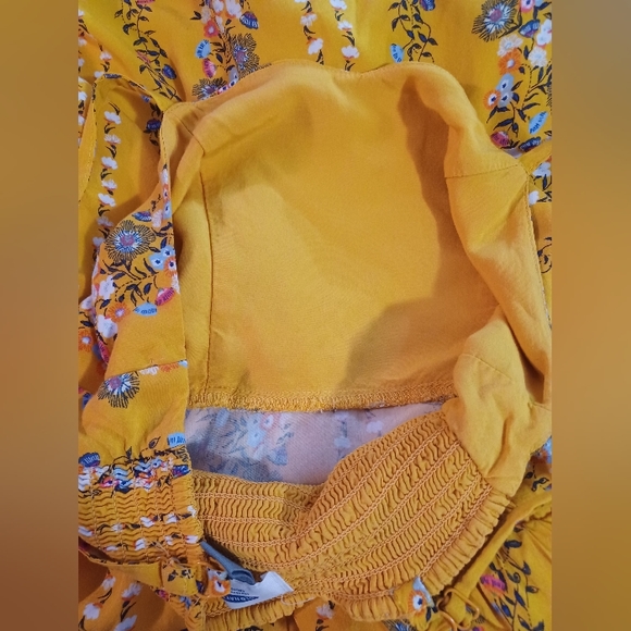 OLD NAVY yellow floral print cami sundress - Picture 7 of 9